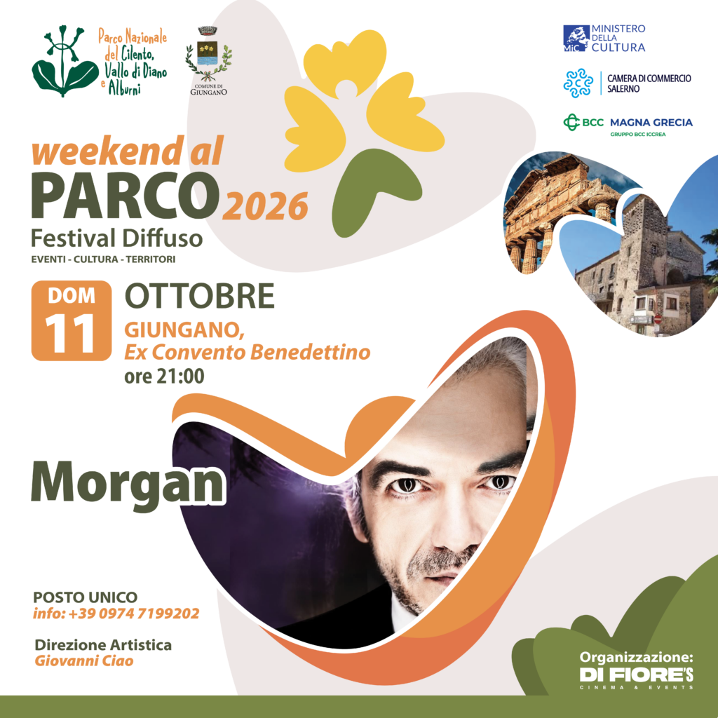 WEEKEND AL PARCO 2026: MORGAN IN CONCERTO ALL’EX CONVENTO BENEDETTINO DI GIUNGANO
