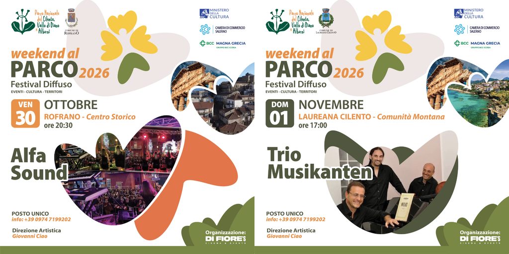 WEEKEND AL PARCO 2026: IL GRAN FINALE A ROFRANO E LAUREANA CILENTO